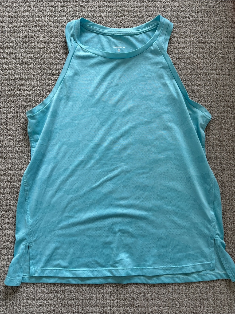 Light Camo Blue Women's Athletic Tank Top